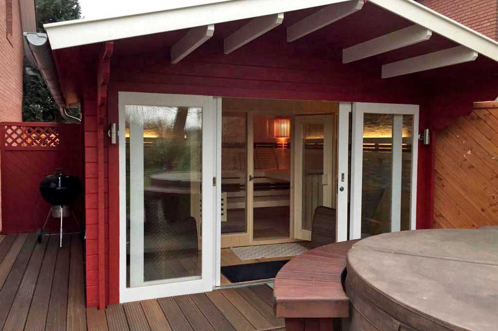 Sauna im Gartenhaus