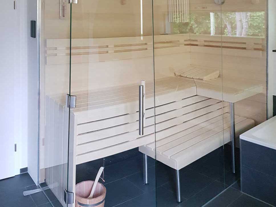 Sauna mit Glasfront
